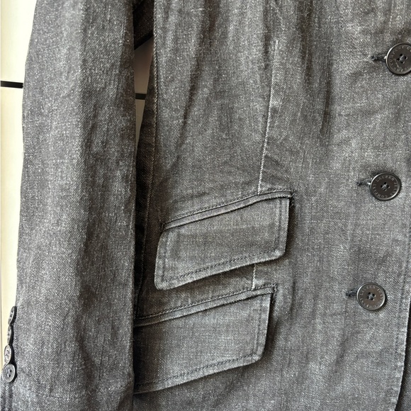 Vintage Lauren Jeans Co. Women's Charcoal Denim Blazer - Picture 2 of 11